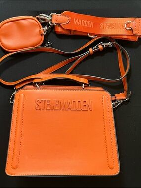 Steve Madden Orange Bevelyn Satchel Bag